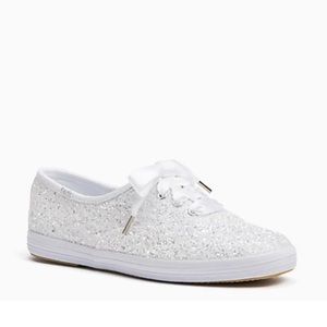 Kate Spade x Keds Glitter Sneaker - Bridal White